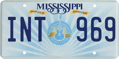 MS license plate INT969