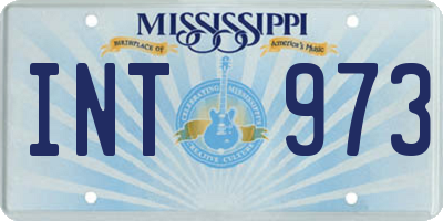 MS license plate INT973