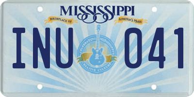 MS license plate INU041