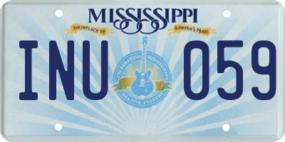 MS license plate INU059