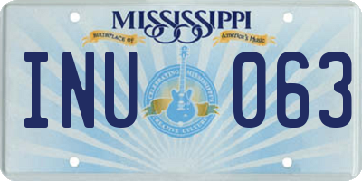 MS license plate INU063
