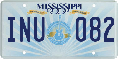 MS license plate INU082