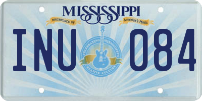 MS license plate INU084