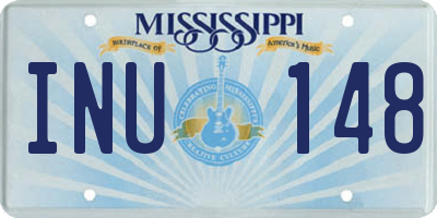 MS license plate INU148