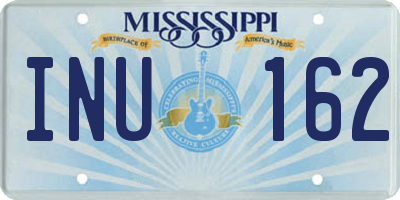 MS license plate INU162