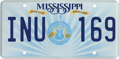 MS license plate INU169