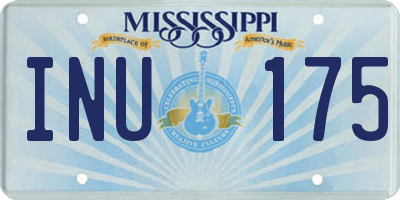 MS license plate INU175