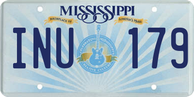 MS license plate INU179