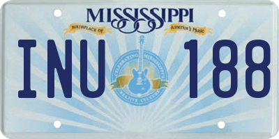 MS license plate INU188