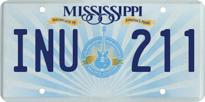 MS license plate INU211