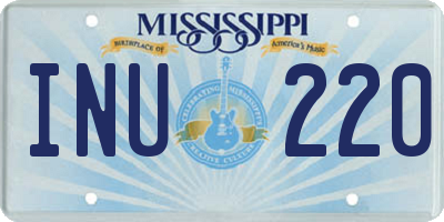 MS license plate INU220
