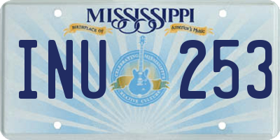 MS license plate INU253