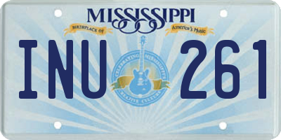 MS license plate INU261