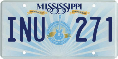 MS license plate INU271