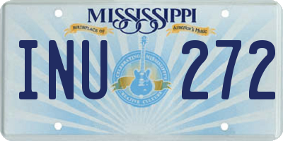 MS license plate INU272