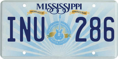 MS license plate INU286