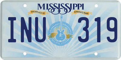 MS license plate INU319