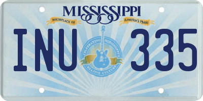 MS license plate INU335