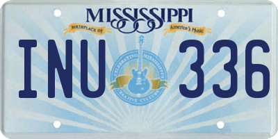 MS license plate INU336