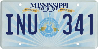 MS license plate INU341