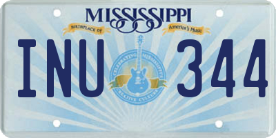 MS license plate INU344