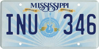 MS license plate INU346