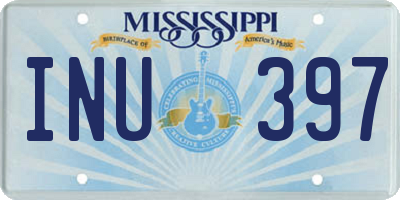 MS license plate INU397