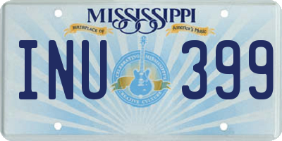 MS license plate INU399