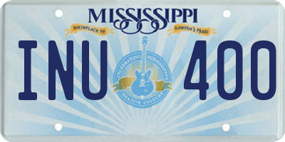 MS license plate INU400