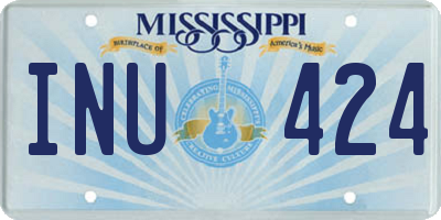 MS license plate INU424