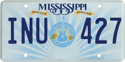 MS license plate INU427