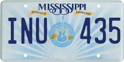 MS license plate INU435