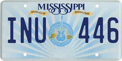 MS license plate INU446
