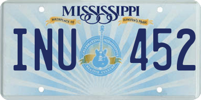 MS license plate INU452