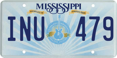MS license plate INU479