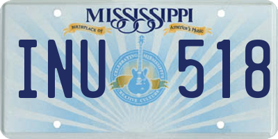MS license plate INU518