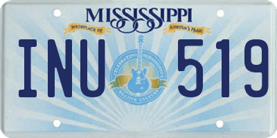 MS license plate INU519