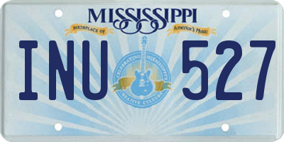 MS license plate INU527