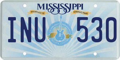 MS license plate INU530
