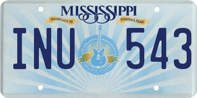 MS license plate INU543
