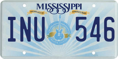 MS license plate INU546