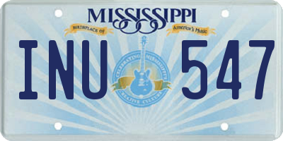 MS license plate INU547