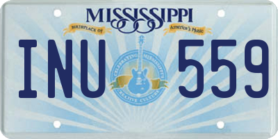 MS license plate INU559