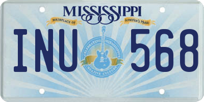 MS license plate INU568