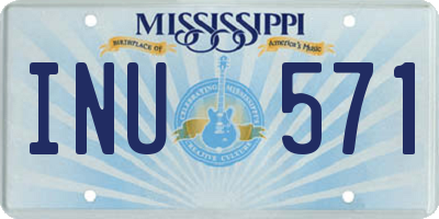 MS license plate INU571