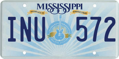 MS license plate INU572