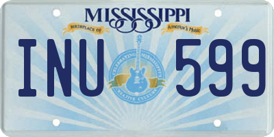 MS license plate INU599