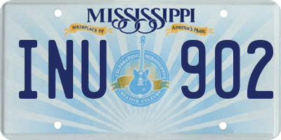 MS license plate INU902