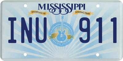 MS license plate INU911