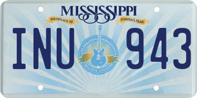 MS license plate INU943